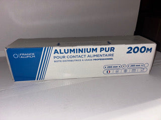 Papier Aluminium en Boîte Distributrice – 200 m x 30 cm – Qualité Pro – Lot de 1 à 6