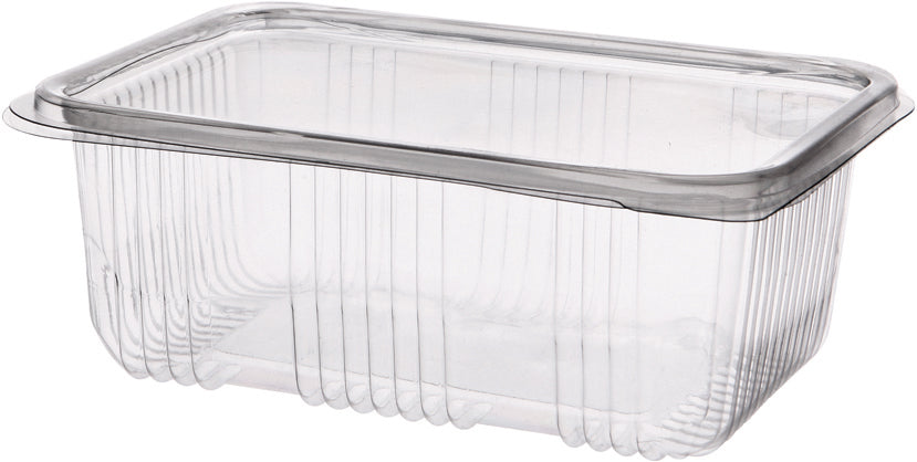 Barquette Fraîcheur ECO 375 ml avec Couvercle Charnière – APET – Colis de 50 à 400 pièces