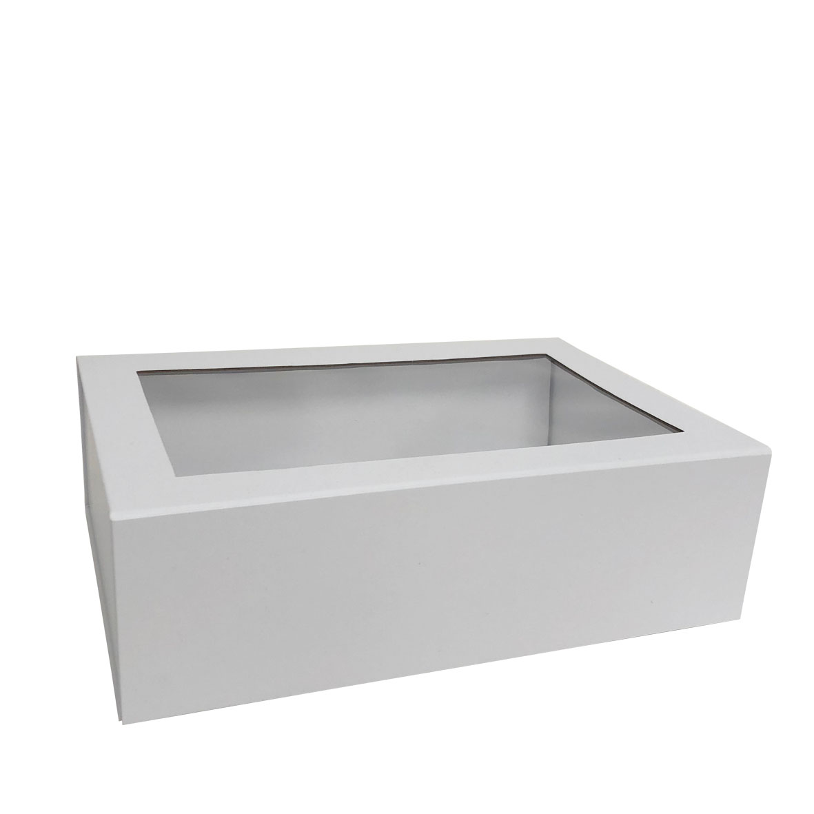 Boîte Pâtissière Blanche avec Fenêtre 10x10x4 cm en Carton – Colis de 500 pièces