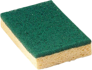 Tampon Vert sur Éponge Végétale 125x90 mm – Nettoyage Polyvalent – Lot de 10