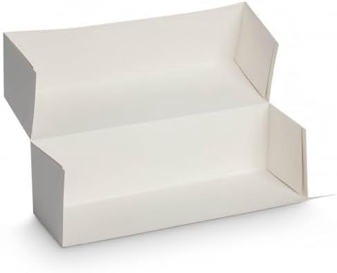 Boîte Pâtissière Blanche "Bûche" 26x11x11 cm en Carton – Colis de 50 pièces