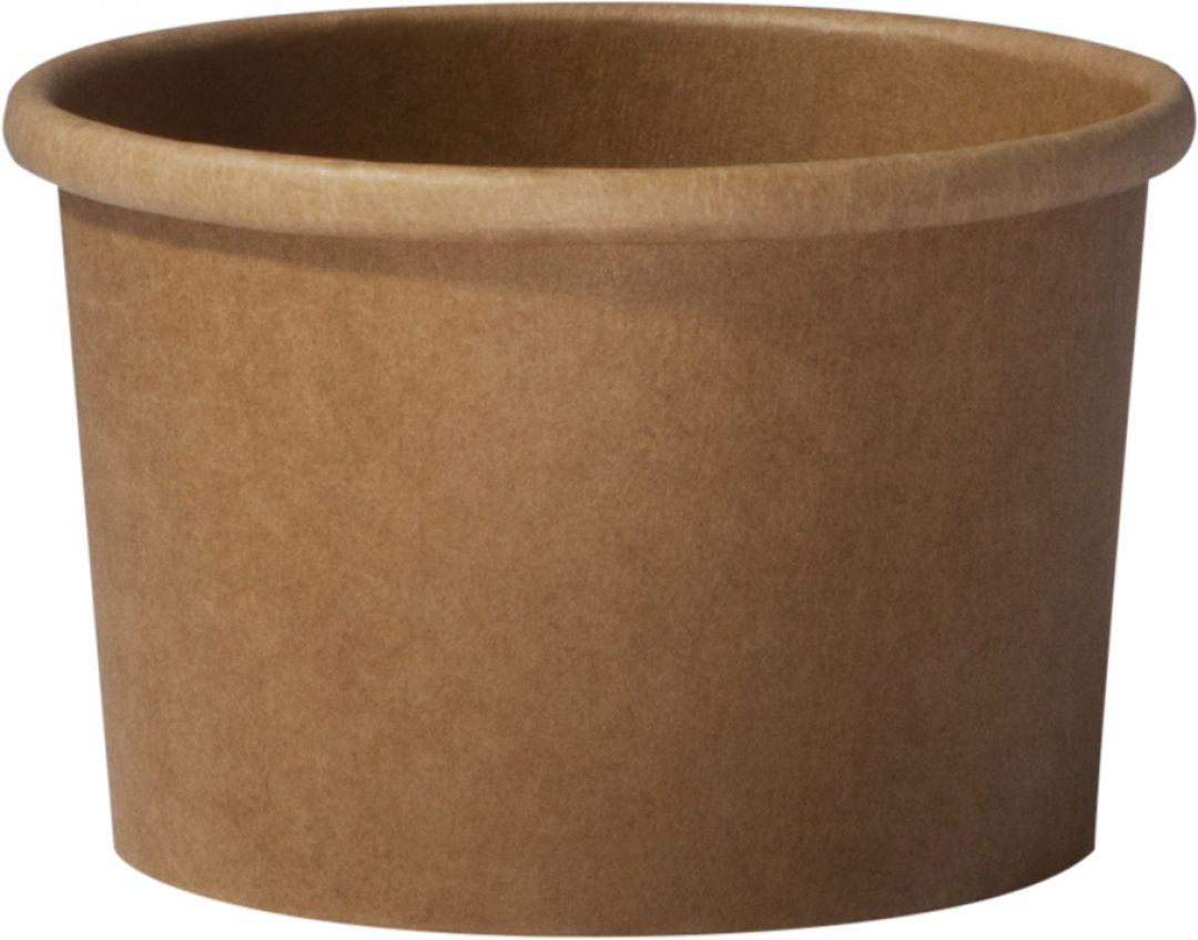 Pot Rond Kraft Brun 8 Oz (237 ml) – Ø117 mm – Résistant & Écologique – Lot de 50