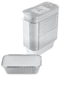 Barquette Aluminium Operculable 685 ml (201x109x49 mm) avec Couvercle – Prête à l’Emploi – De 100 à 1000 Pièces