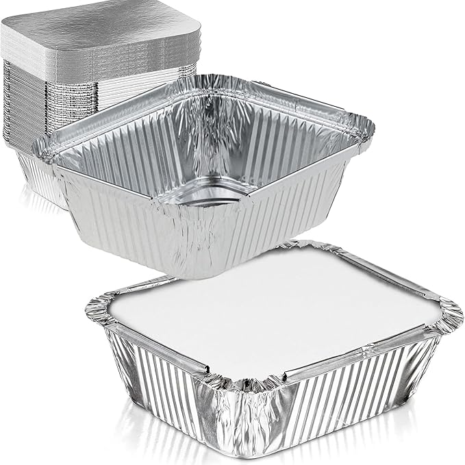 Barquette Aluminium Operculable 435 ml (146x120x40 mm) – Cuisson, Congélation & Transport – De 100 à 1000 Pièces