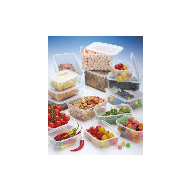 Barquette injectée cristal 250ml avec couvercle en PP micro-ondable - colis de 200