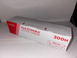 Film Alimentaire Recharge – Rouleau 300 m x 30 cm – Qualité Pro – Lot de 1 à 6