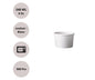 Pot Rond Kraft Blanc 237 ml – Ø90 x 60 mm – Résistant & Écoresponsable – Lot de 25