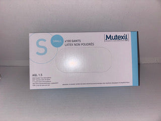 Gants d’Examen Latex Non Poudrés – Taille S – AQL 1,5 – Surface Rugueuse – Boîte de 100