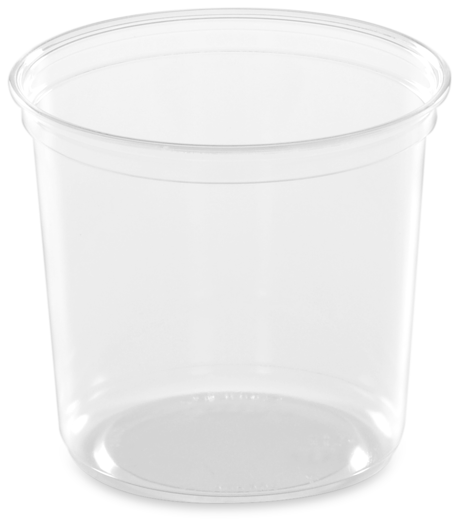 Pot Rond Transparent 12 Oz / 375 ml en PET (Couvercle Séparé) – Colis de 100 pièces