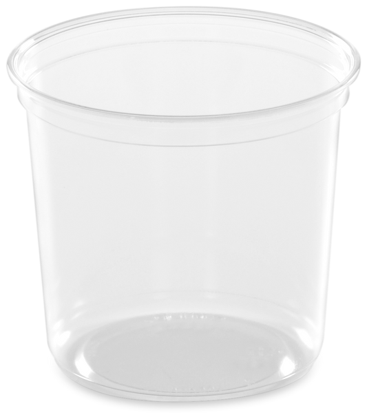 Pot Rond Transparent 12 Oz / 375 ml en PET (Couvercle Séparé) – Colis de 100 pièces