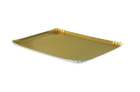 Plateau Traiteur Rectangle 28x42cm OR – Colis de 25 à 100 pièces