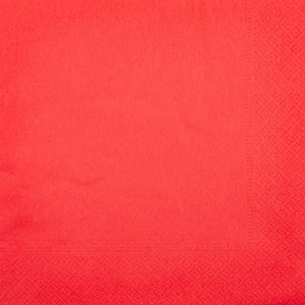 Serviette rouge ouate 2 plis 39x39cm - (100,200,300,400)