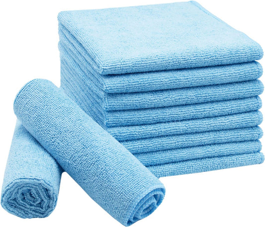 Lavette Microfibre 40x40 cm BLEU – Sachet de 10 pièces