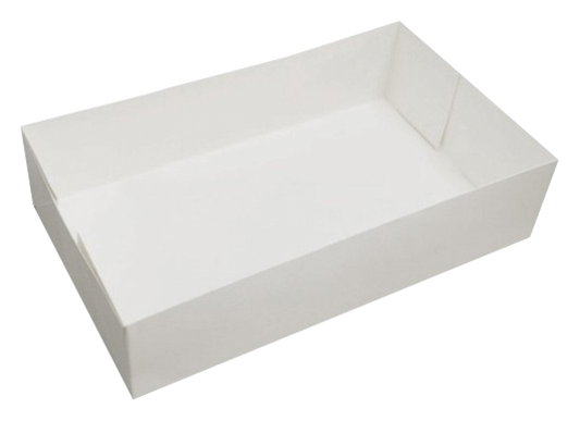 Caissette Pâtissière Blanche Sans Couvercle 18x12x5 cm – Colis de 100