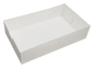 Caissette Pâtissière Blanche Sans Couvercle 18x12x5 cm – Colis de 100