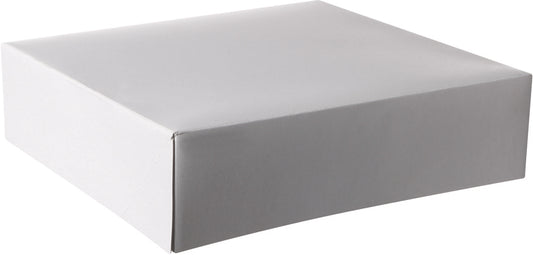 Boîte Pâtissière Blanche 29x29x5 cm en Carton – Colis de 50 pièces