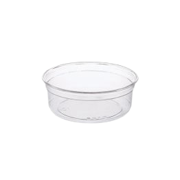 Pot Rond Transparent 8 Oz / 250 ml en PET (Couvercle Séparé) – sachets  de 50 pièces